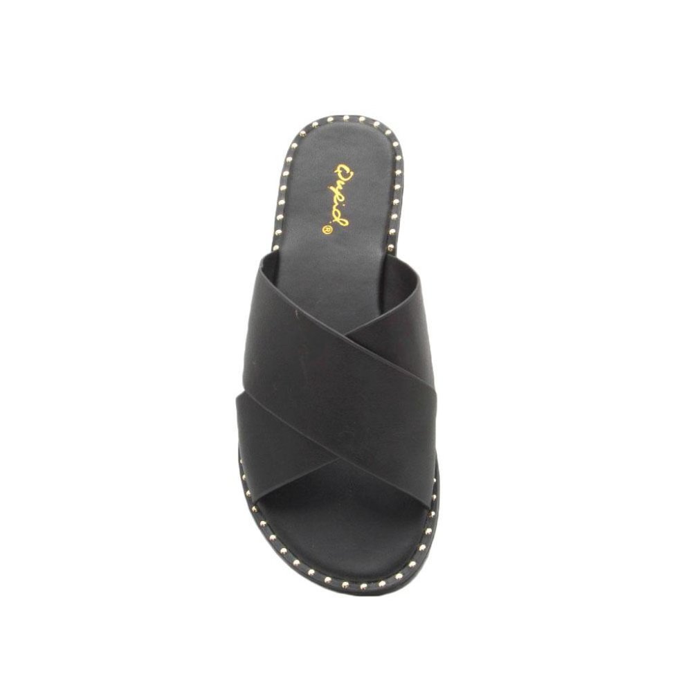 Black X Band Sandals - Picture 4 of 4